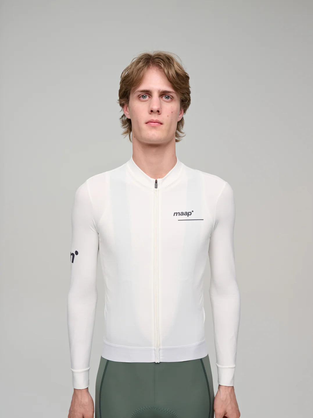 MAAP Langarm-Thermo-Trainingsjersey weiß