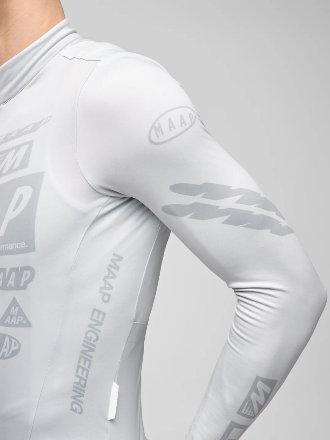 MAAP Drome Thermal LS Gray Long Sleeve Jersey