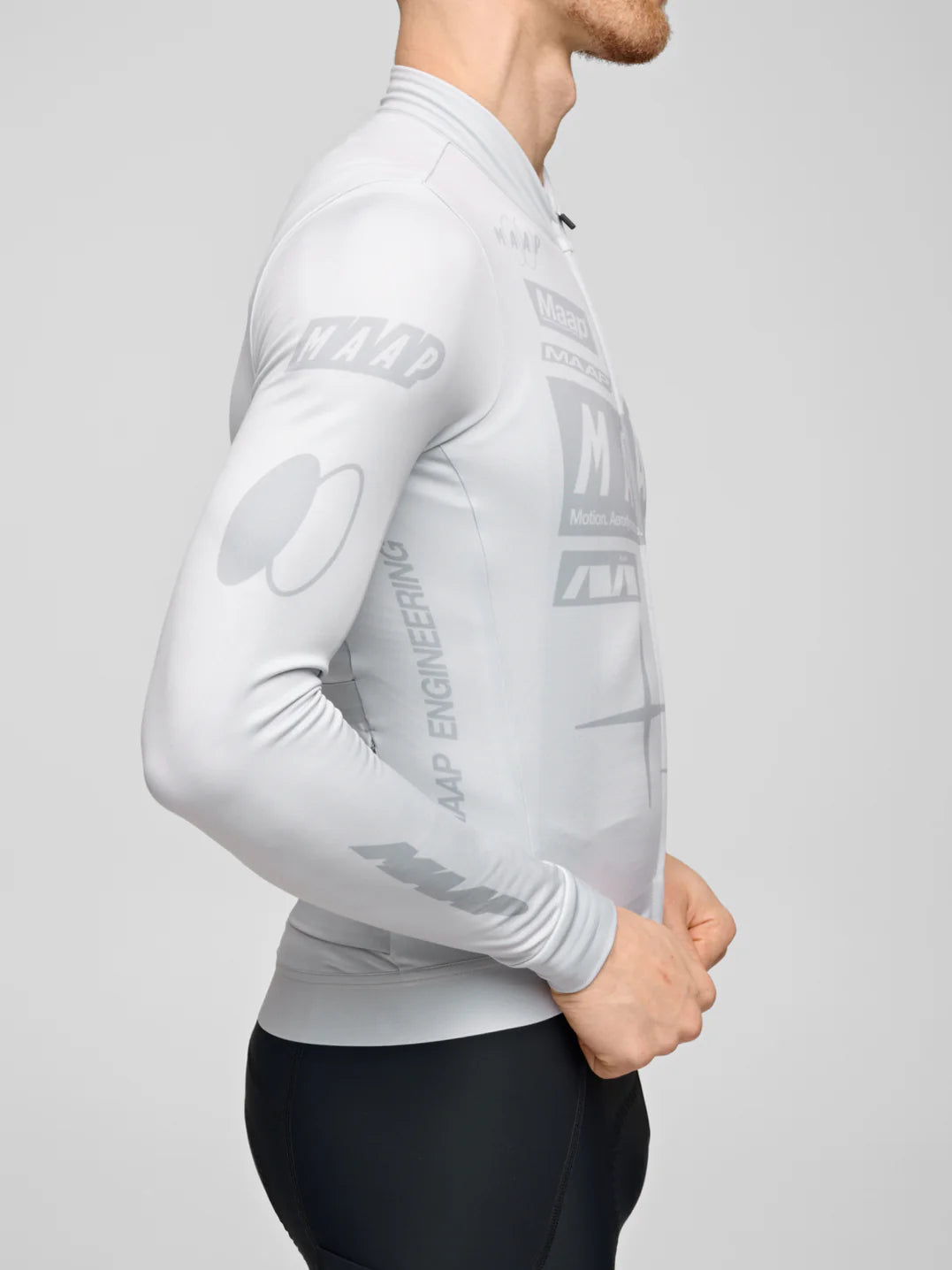 MAAP Drome Thermal LS Gray Long Sleeve Jersey