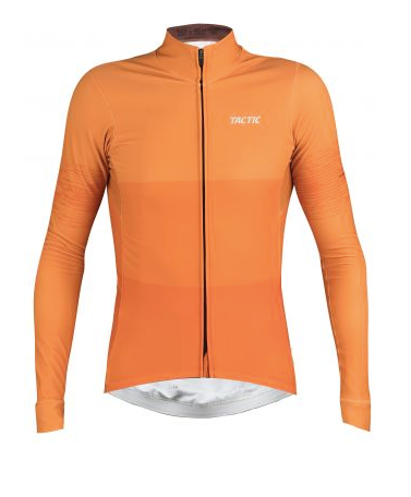 Maillot Manga Larga Hombre Tactic en naranja. Equipación ciclismo invierno en Mallorca.