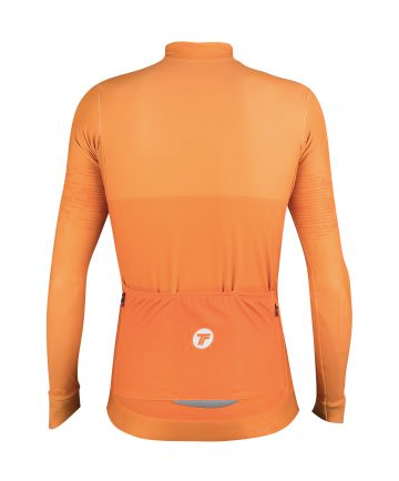 Maillot Manga Larga Hombre Tactic en naranja. Equipación ciclismo invierno en Mallorca.