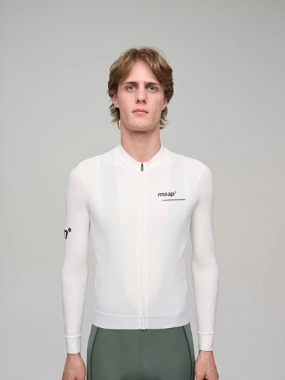 MAAP Langarm-Thermo-Trainingsjersey weiß