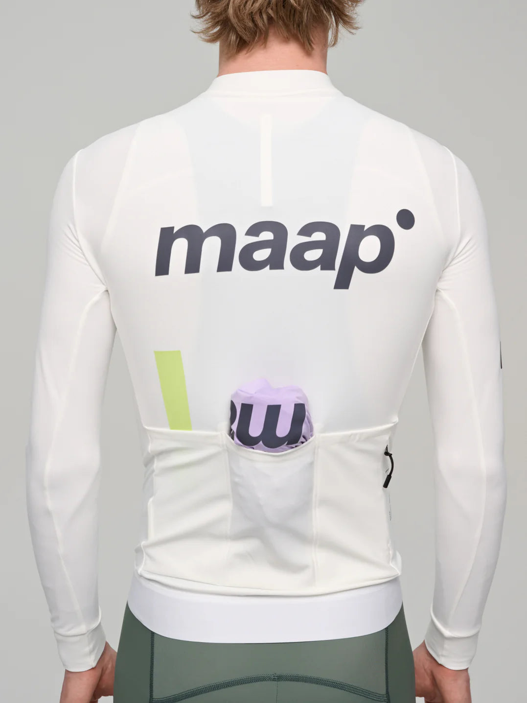 MAAP Langarm-Thermo-Trainingsjersey weiß