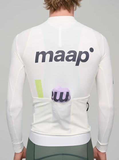 MAAP Langarm-Thermo-Trainingsjersey weiß