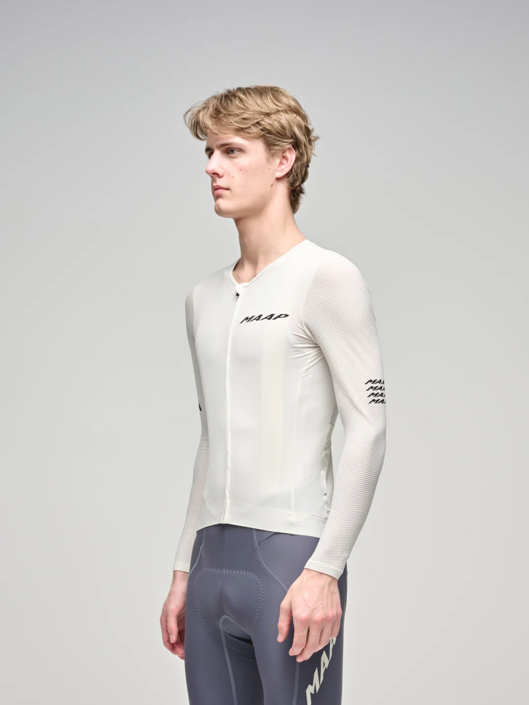 MAAP Emerge Langarmtrikot in Weiß