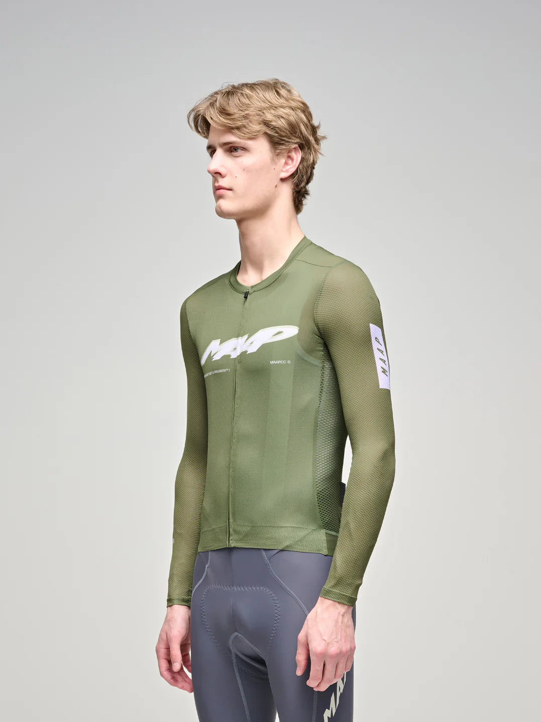 MAAP maillot Blaze Pro Air 3.0 de manga larga blanco