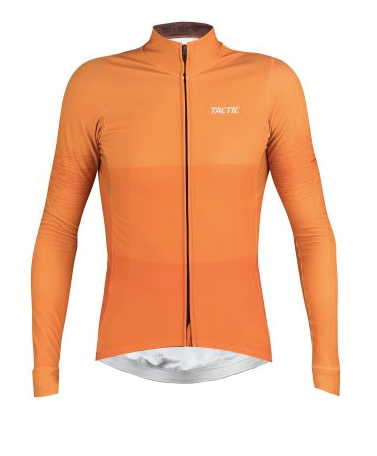 Maillot Manga Larga Hombre Tactic en naranja. Equipación ciclismo invierno en Mallorca. 