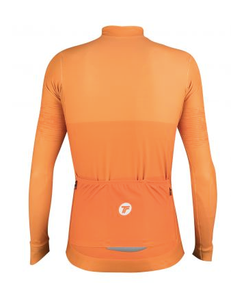 Maillot Manga Larga Hombre Tactic en naranja. Equipación ciclismo invierno en Mallorca. 